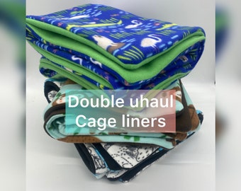 Guinea Pig Cage Liner Double Uhaul | Fleece Cage Liner | Midwest Cage Liner | C&C cage liner | custom cage liner