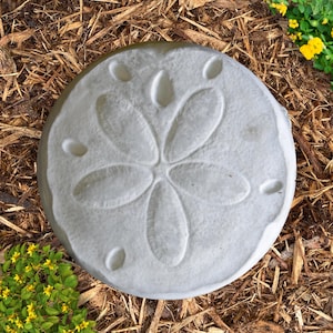 Concrete Sand Dollar Stepping Stone Sand Dollar Statue for beach garden Stepping Stone for coastal garden stepping stone beachy decor