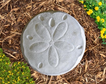 Concrete Sand Dollar Stepping Stone Sand Dollar Statue for beach garden Stepping Stone for coastal garden stepping stone beachy decor