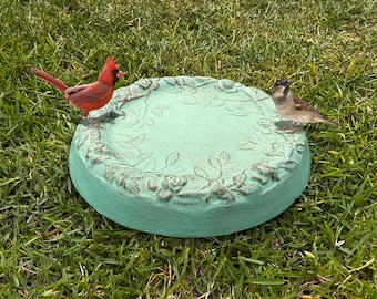 Copper Bird Bath & Squirrel Feeder: Handcrafted Garden Decor
