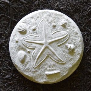 Concrete Starfish Stepping Stone for beach garden stepping stone of Starfish Statue for Coastal garden stepping stone beachy decor