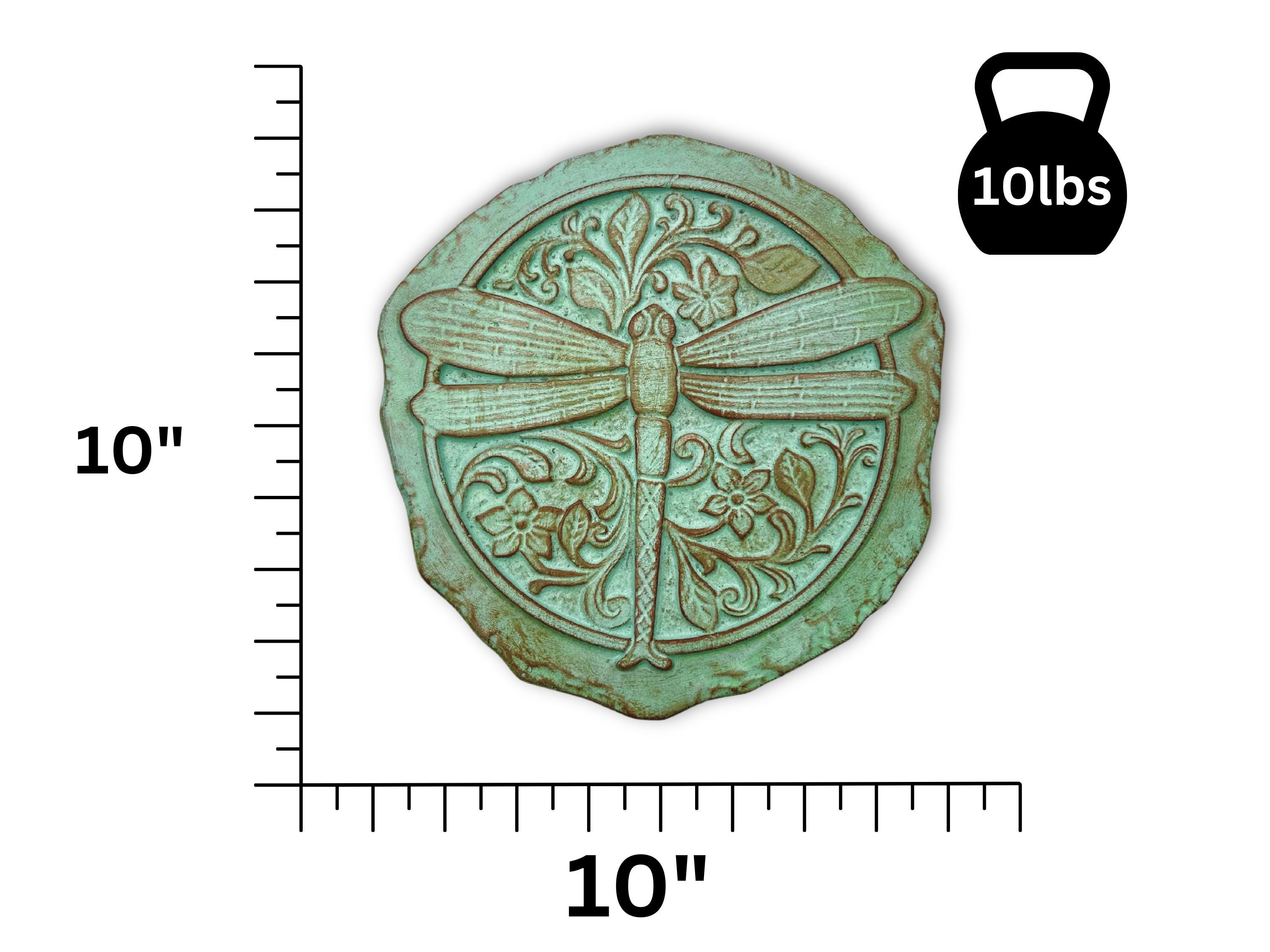Antique Copper Dragonfly Stepping Stone for garden gift for new home gift fairy garden decor
