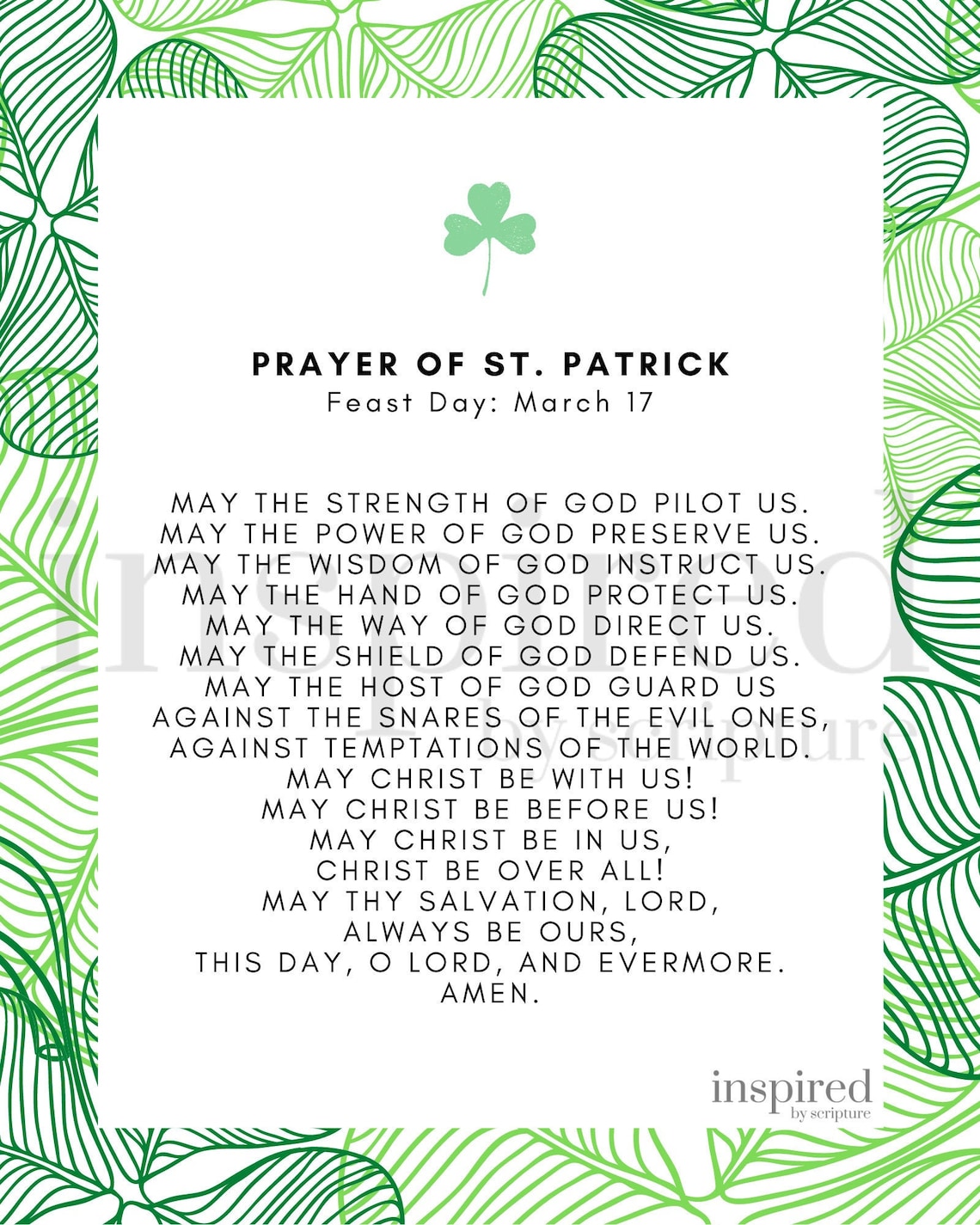 Prayer Of St Patrick Printable prntbl.concejomunicipaldechinu.gov.co