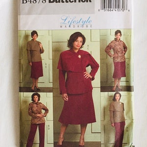suit pattern/flare skirt pattern/jacket pattern/Butterick B4878/spring suit pattern/pants pattern/women&#39;s suit pattern