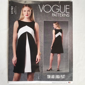 Vogue dress pattern V1797/Vogue pattern/dress pattern/sewing pattern/Tom and Linda Platt pattern/color block dress pattern/