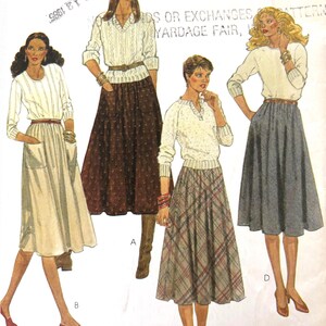 Mönster för lång kjol med rynkad krage från 1981/MCCall's 7841