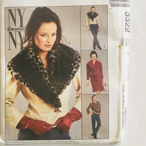 Vintage jacket/vintage suit pattern/suit pattern/skirt pattern/wide collar jacket/Mccall's 3322/retro suit pattern