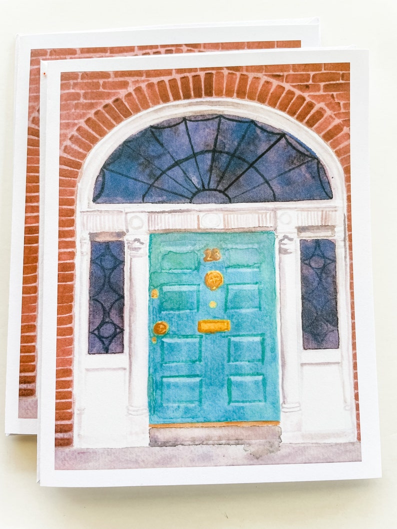 Dublin Doors Watercolor Notecard Set: Georgian Architecture Cards image 2