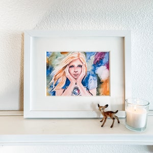 Linda McCartney Watercolor Portrait, Art Prints, Music Room Decor image 10