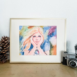 Linda McCartney Watercolor Portrait, Art Prints, Music Room Decor image 9