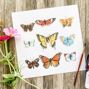Butterflies Watercolor Print