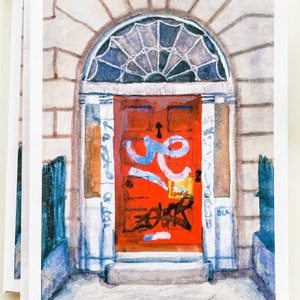 Dublin Doors Watercolor Notecard Set: Georgian Architecture Cards image 4