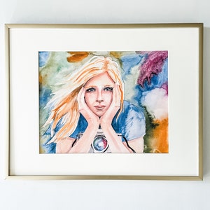 Linda McCartney Watercolor Portrait, Art Prints, Music Room Decor image 1