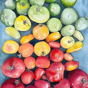 Tomato Rainbow Watercolor Print