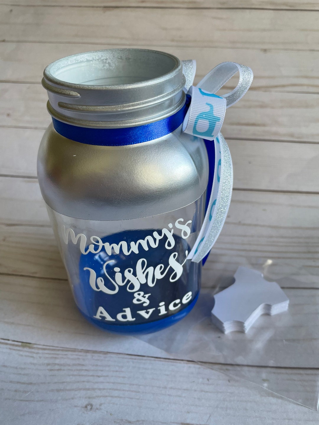 Baby Wishes and Advice Jar, Baby Shower Guest Book, Baby Wishes, Advice
