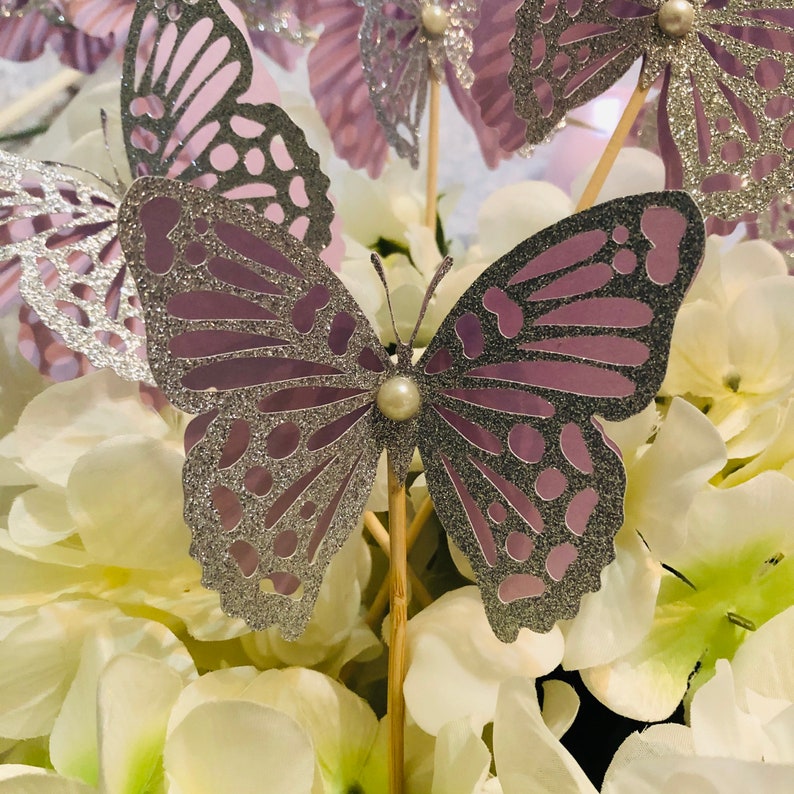 Butterfly Decor Butterfly Centerpiece Picks Butterfly Party Etsy