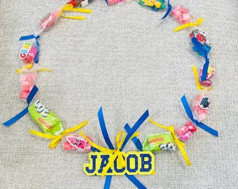 Graduation Candy Leis, Kinder Graduation Gift, Candy Lei, Candy Necklace, Birthday Candy, Hawaiian Candy Leis