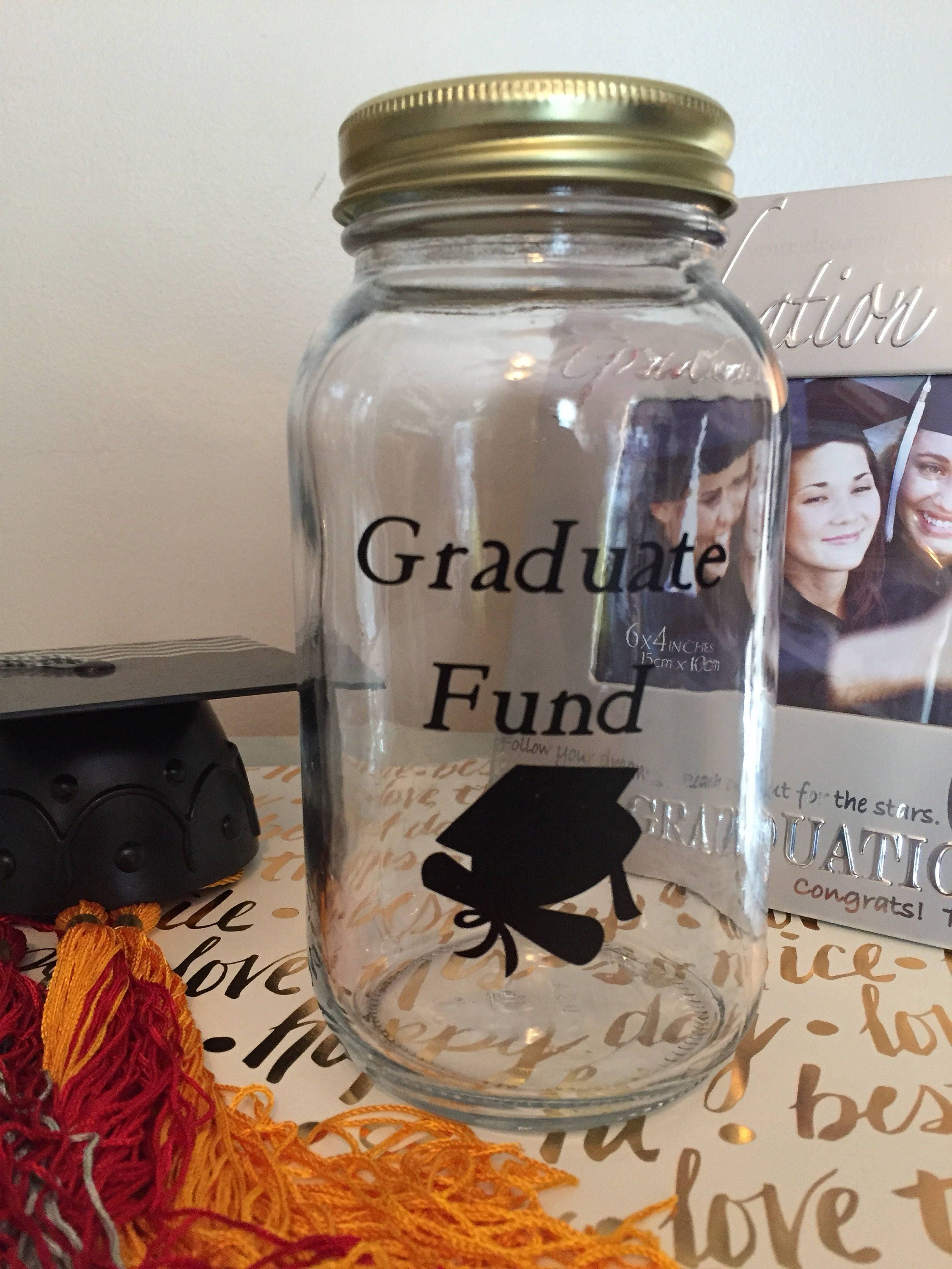 Graduation Mason Jar Graduation Fund Jar Graduation Gift Etsy