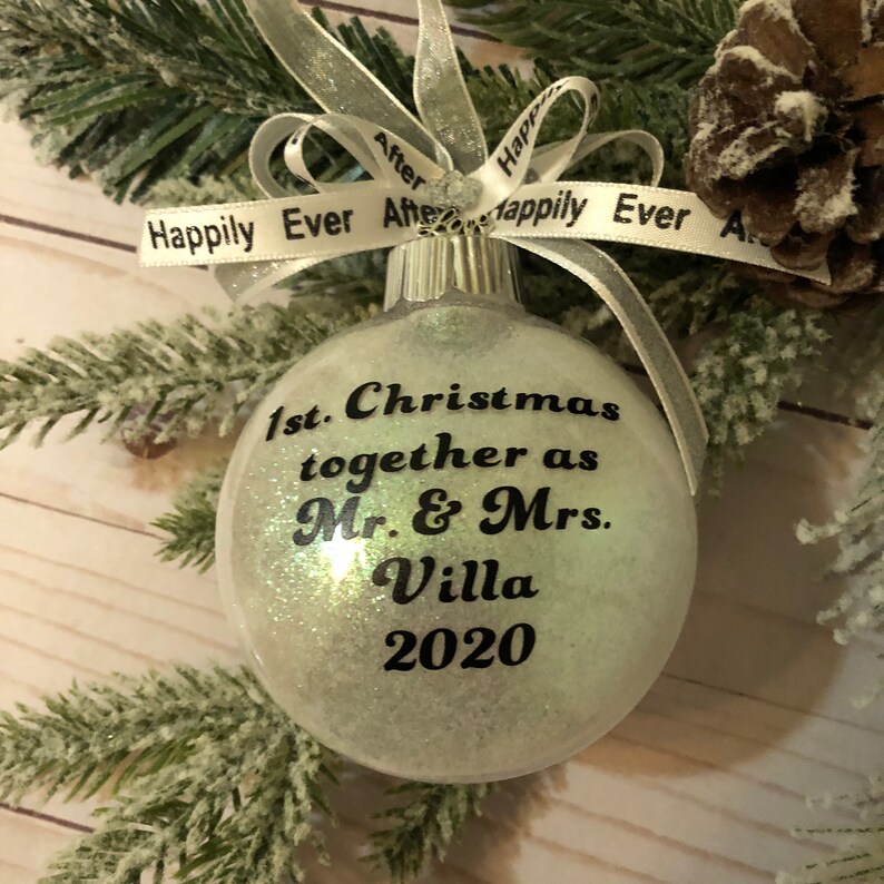 1st Christmas Together Ornament Mr & Mrs Ornament Marriage Etsy