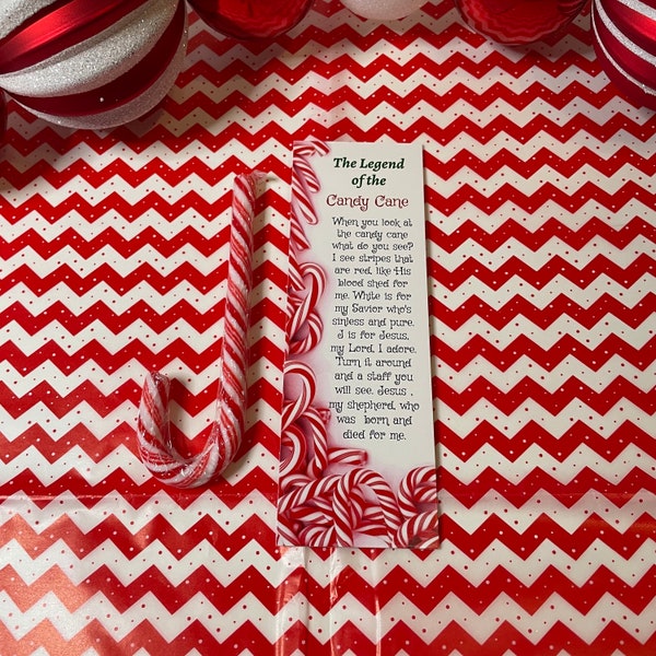 Christmas Gifts, Candy Cane Gift, The Legend of the Candy Cane, Stocking Stuffer, Christmas Table Setting