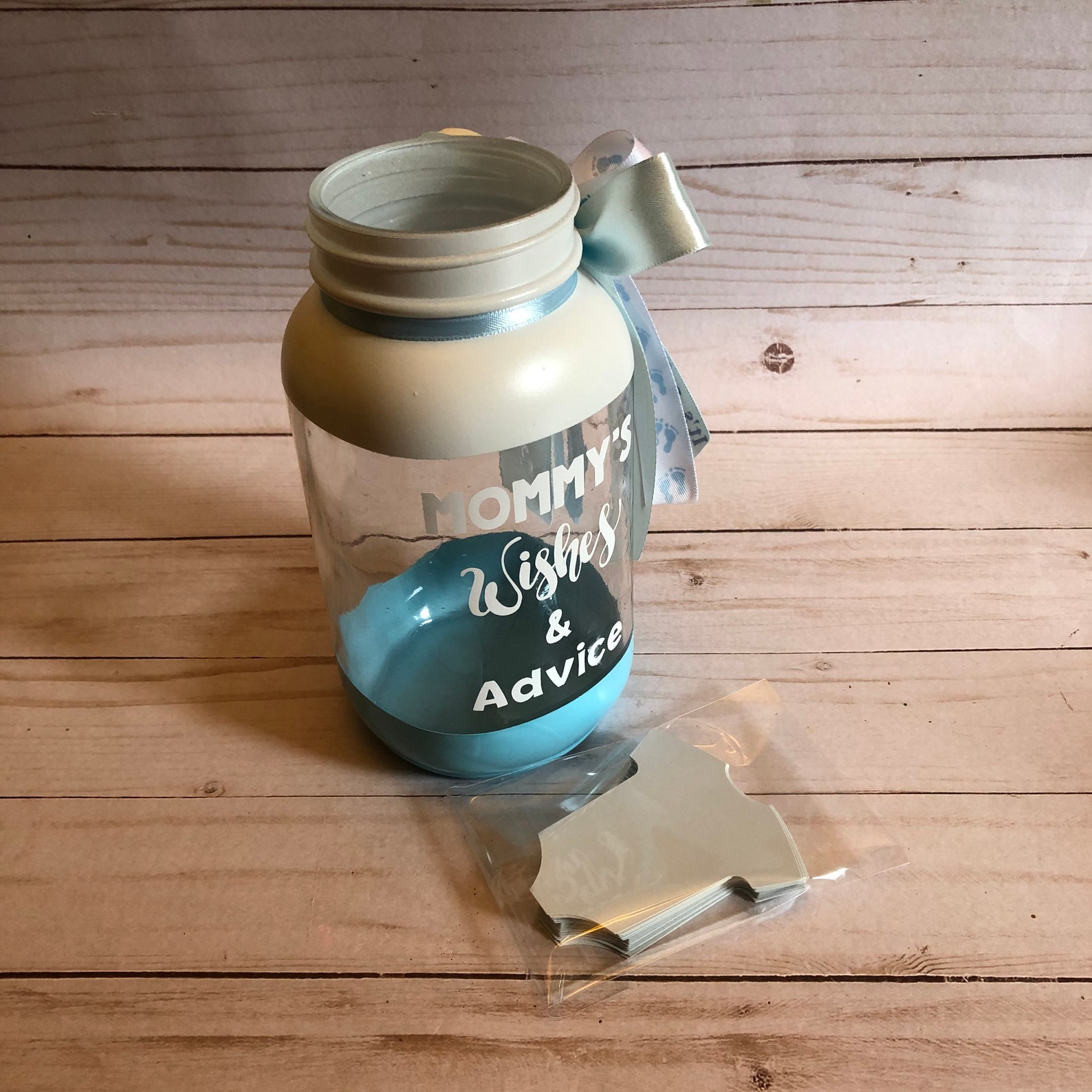 Baby Wishes and Advice Jar Baby Shower Guest Book Baby Etsy