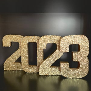 2024 GRADUATION Numbers set of Four, Graduation 2025, Glittered Numbers, 2024 Graduation Centerpiece, Class of 2024