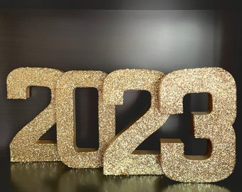 2024 GRADUATION Numbers set of Four, Graduation 2025, Glittered Numbers, 2024 Graduation Centerpiece, Class of 2024