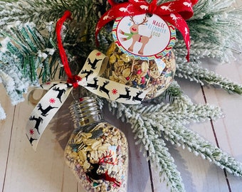 Nourriture magique pour renne, Bas de Noël pour enfants, Nourriture pour renne du père Noël, Poussière magique pour renne