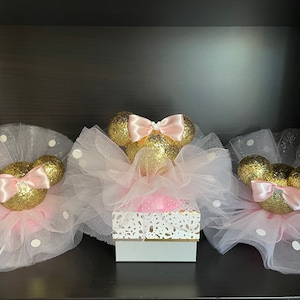 Pink & Gold Centerpiece, Baby Shower Centerpiece, First Birthday Centerpiece, Gold and Pink Cake Topper