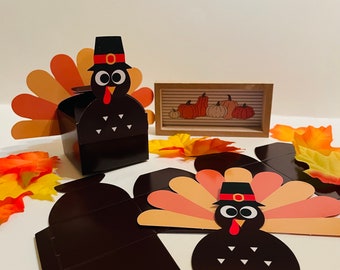 Thanksgiving Favors, Friendsgiving Treats, Thanksgiving Place Setting, Fall Favors, Thanksgiving Treat boxes, Fall Treat boxes