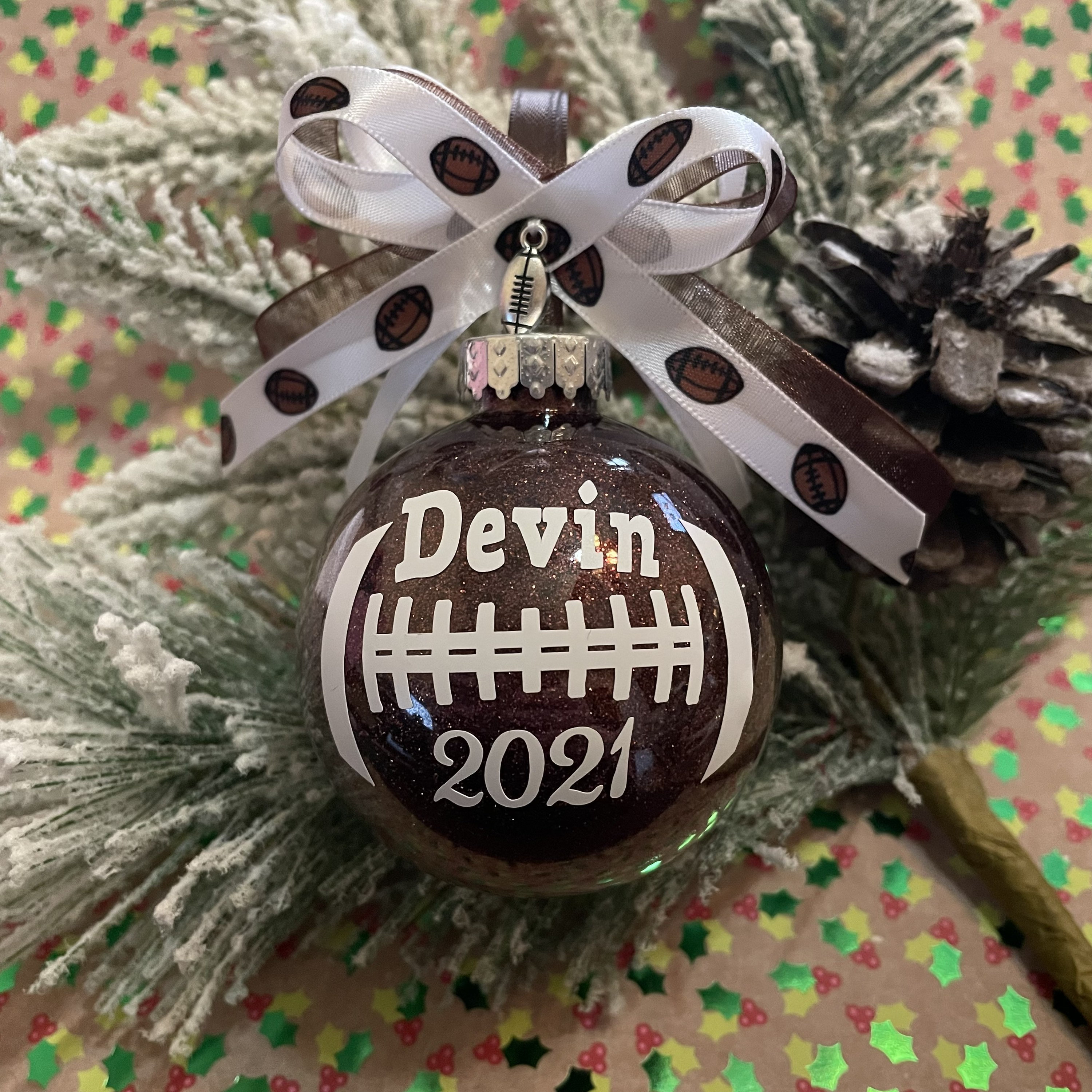 Football Ornament Sports Ornament 2022 Ornament Tree Ornament