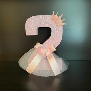 Birthday Number Two, Princess Number Two, Princess Birthday, Number Two, Second Birthday, 2nd Birthday Number, 8 inches Number Two