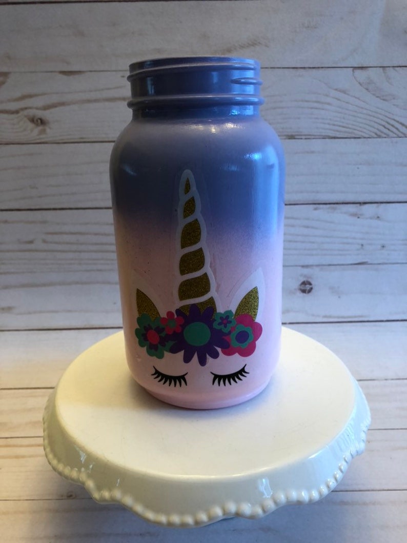 Unicorn Centerpiece, Unicorn Mason Jar Centerpiece, Baby Centerpiece, Baby Shower, Birthday Centerpiece image 1