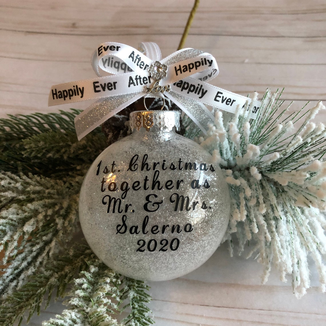 1st Christmas Together Ornament Mr & Mrs Ornament Marriage Etsy