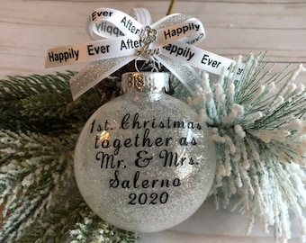 1st Christmas together ornament, Mr & Mrs Ornament, Marriage ornament, Mr. and Mr. Ornament, Mrs and Mrs. Ornament, Ms and Ms Ornament,