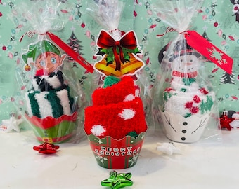Cupcake chaussettes floues de Noël : cadeau de chaussons des fêtes