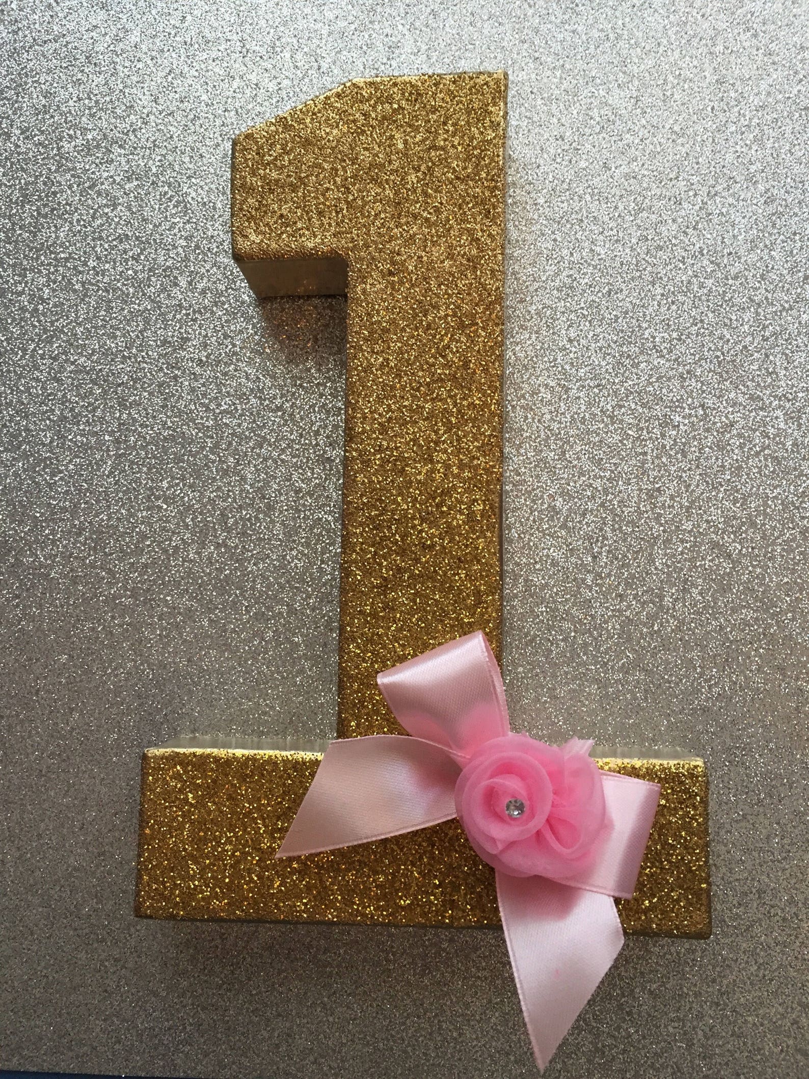 First Birthday Pink and Gold Number One Princess First - Etsy
