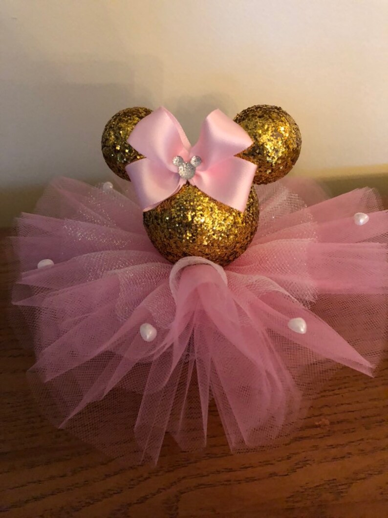 Minnie Mouse Pink Gold Centerpiece Baby Shower Centerpiece Etsy