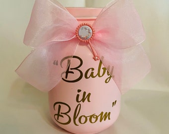 Baby Shower Centerpiece, Baby in Bloom Centerpiece,  Pink & Gold Baby Shower, Pink and Gold Centerpiece