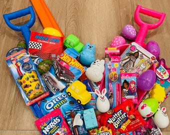 Easter Shovel Gift, Easter Basket, Easter Theme Basket, Digging Easter Shovels filled