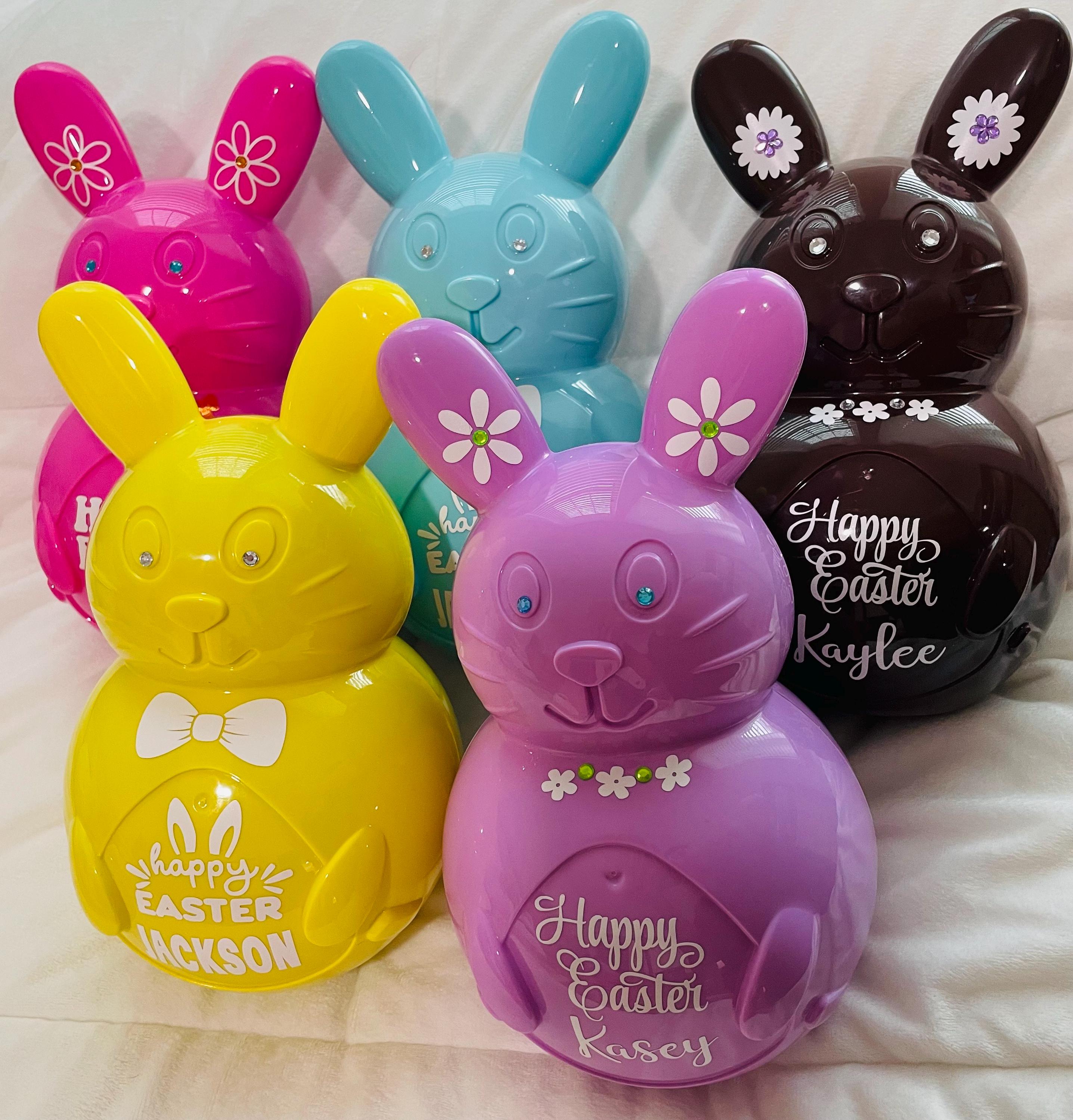 Personalized Easter Bunny Container, Bunny Basket Container - Etsy