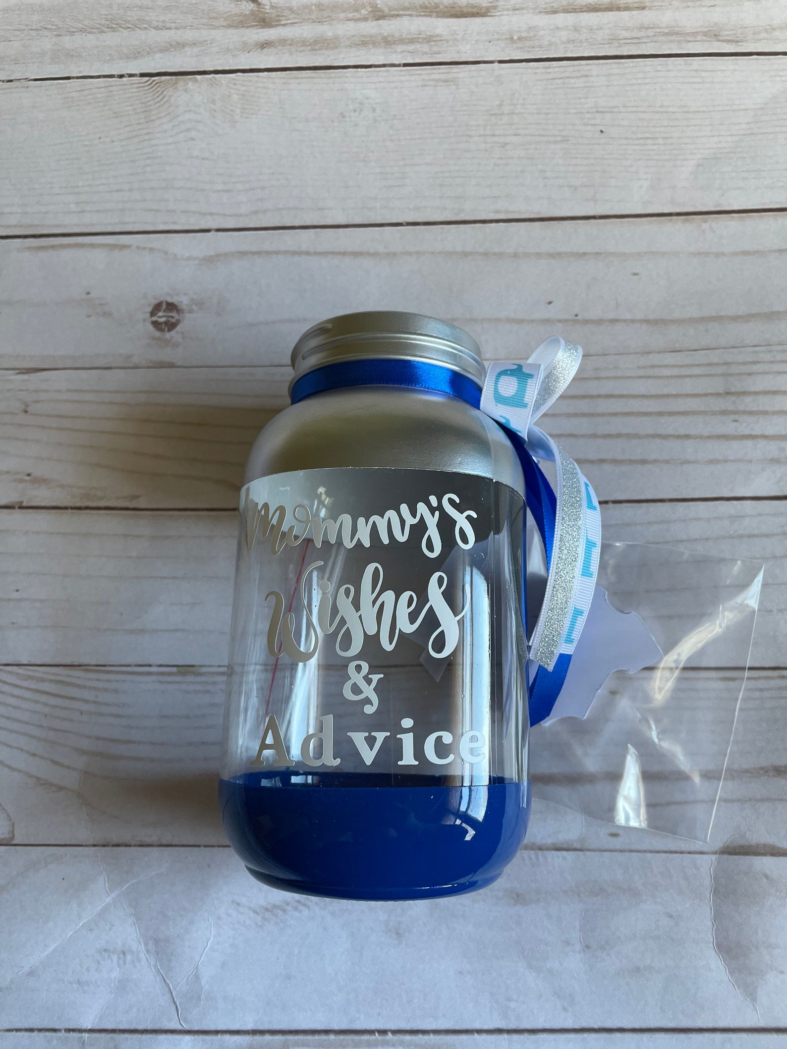 Baby Wishes and Advice Jar Baby Shower Guest Book Baby Etsy