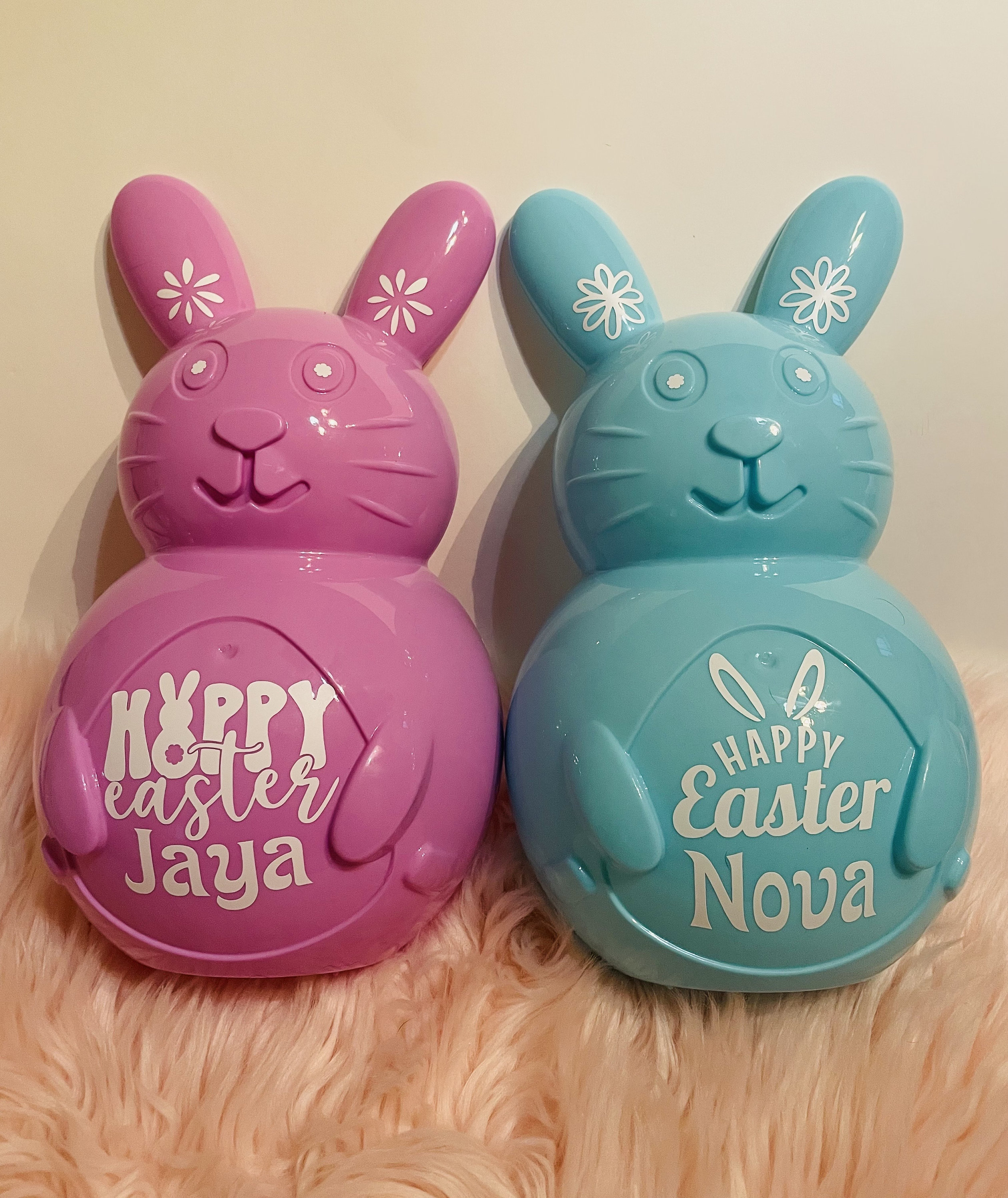 Personalized Easter Bunny Container, Bunny Basket Container - Etsy