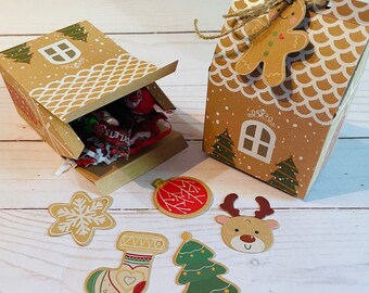 Gingerbread House Treat Boxes: Christmas Favors for Kids