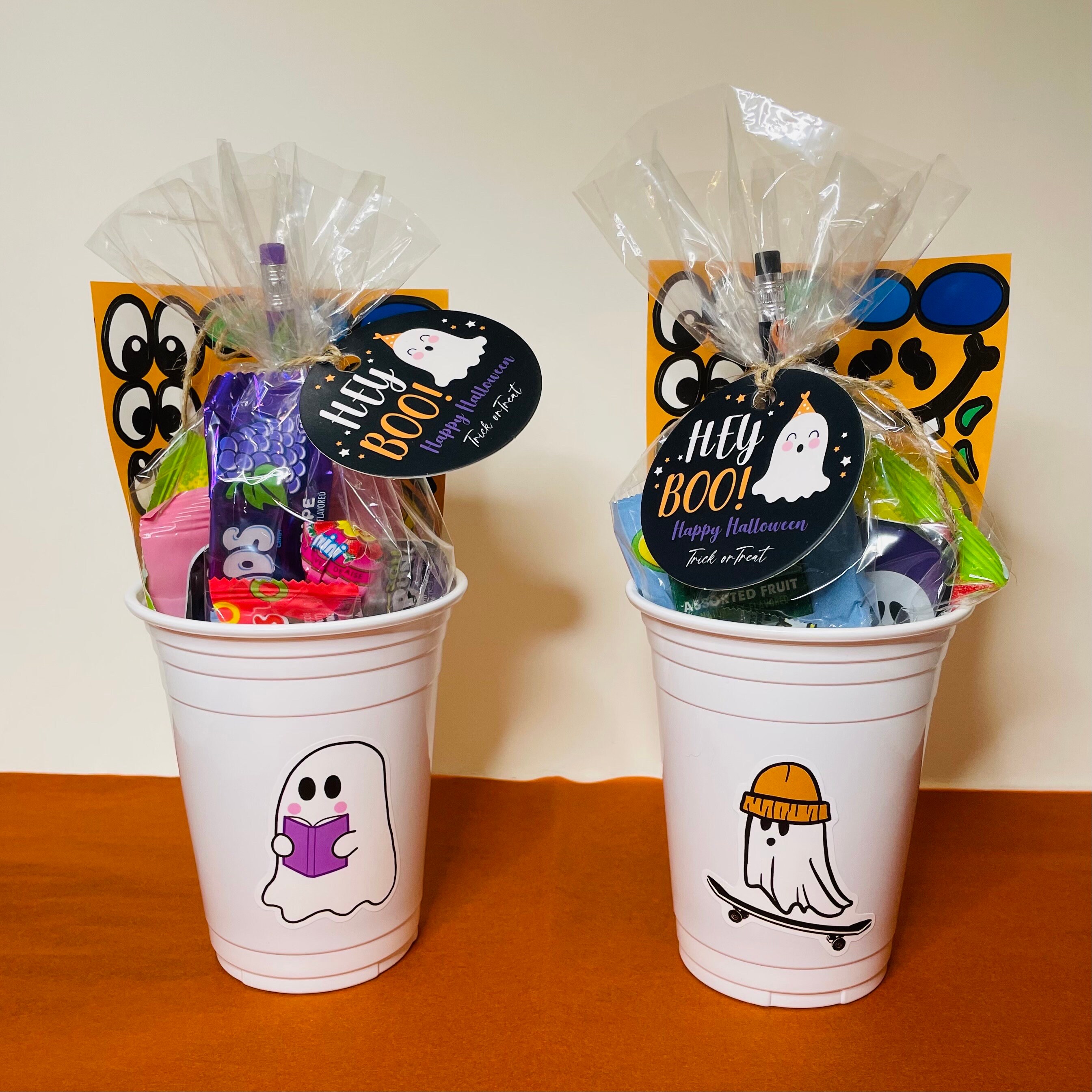 Halloween Candy Cup,halloween Boo Cup, Halloween Pre-filled Ghost Treat ...