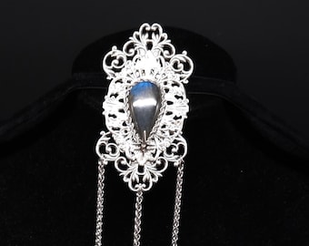 Art Nouveau Labradorite Brosche ~ Gothic, Fantasy & Mittelalter Accessoire
