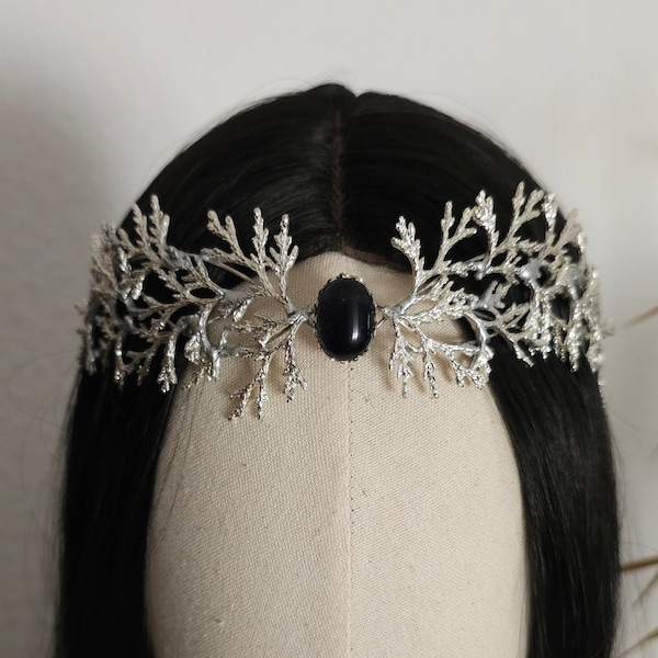 Zweig-Krone "Lyammáré", Fantasy Kopfschmuck, Fairycore Tiara, Braut Kopfschmuck, Elfen Diadeem, Haar Kranz