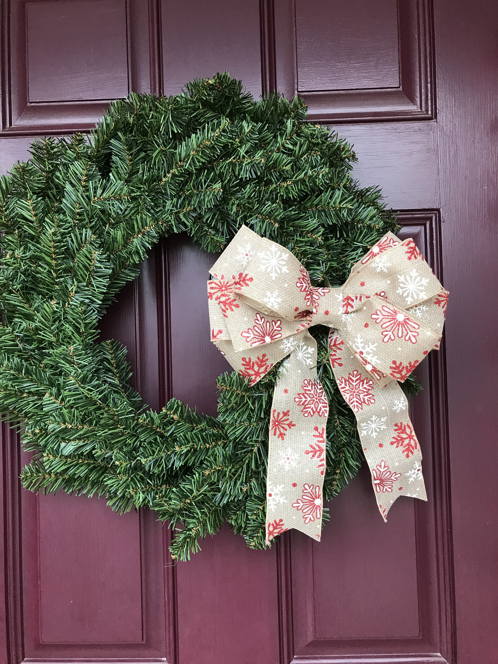 Christmas Bow Wreath Bow Holiday Wreath Bow Holly Wired Etsy