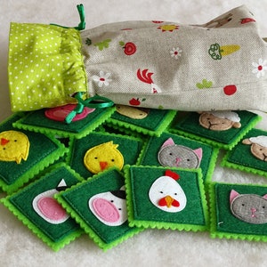 Felt Farm Animals Memory Game: Toddler Learning Toy image 6