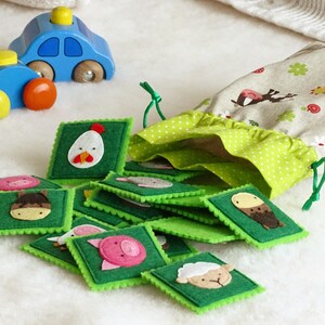 Felt Farm Animals Memory Game: Toddler Learning Toy image 5